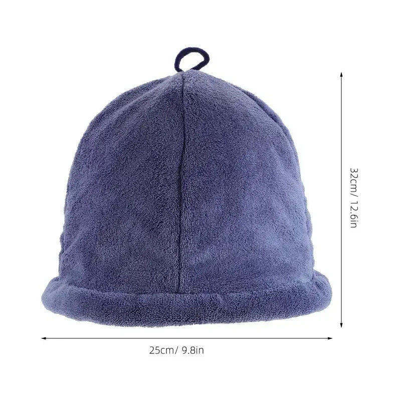 Coral Fleece Fisherman Hat Sauna Bath Headwear Shower Cap Bathroom Supplies Felt Sauna Hat Steam Room Cap Household Merchandises