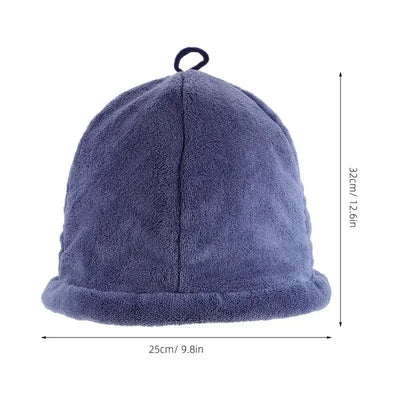 Coral Fleece Fisherman Hat Sauna Bath Headwear Shower Cap Bathroom Supplies Felt Sauna Hat Steam Room Cap Household Merchandises