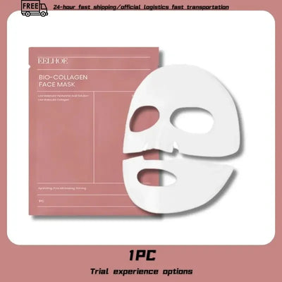 1/5/10PCs Bio Collagen Face Mask Shrink Pores Deep Hydrating Overnight Mask Moisturizing Refreshing Brightening Face Skin Care