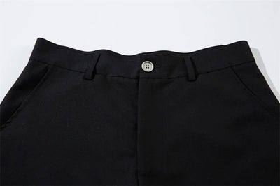 Spliced Wide Leg Pants Mens Solid Color Spring Summer Casual Streetwear Loose Wide Leg Trousers Men