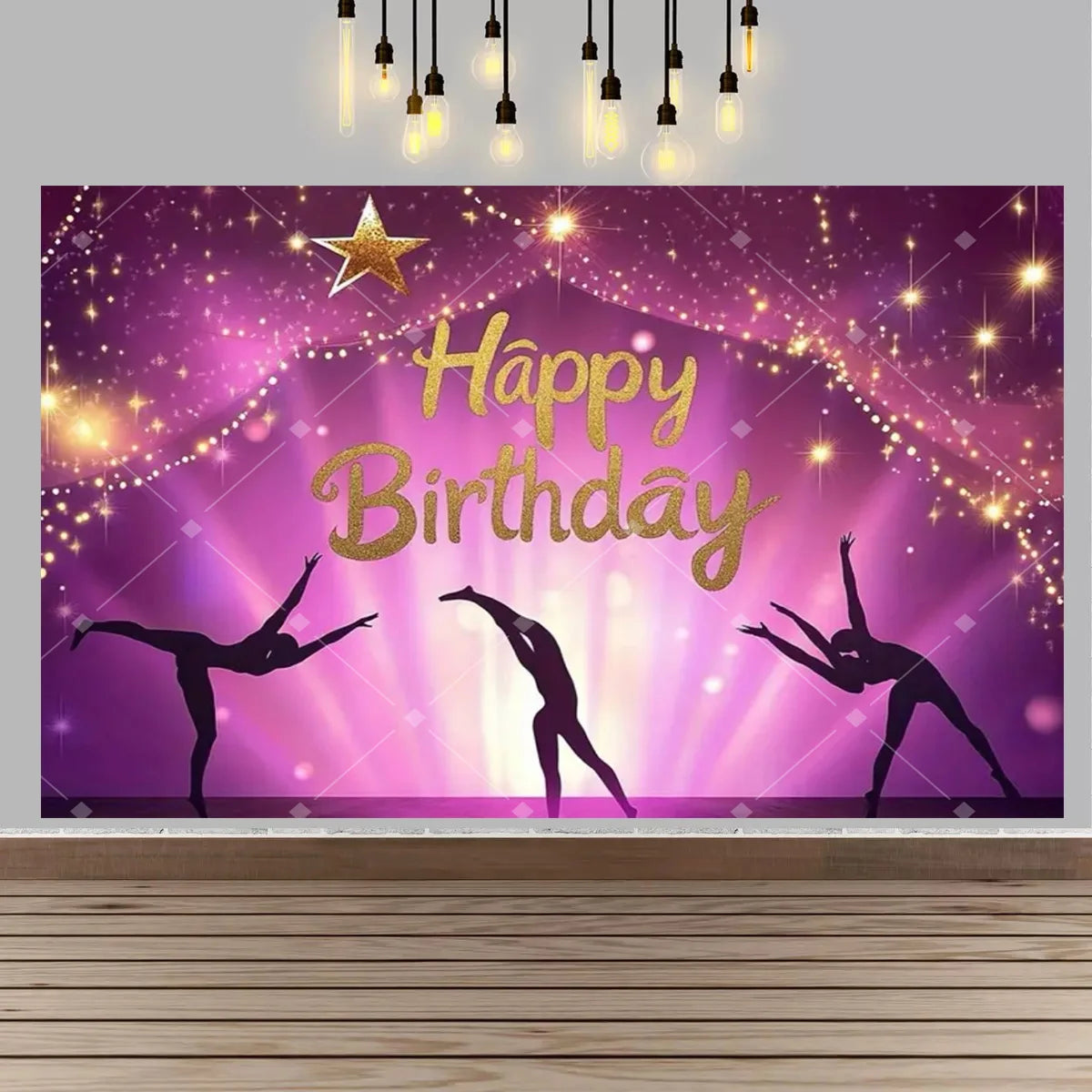 Gymnastics Theme Birthday Decor Backdrop Gymnastics Movement Flip Jump Play Falling Party Supplies Photography Backdrop