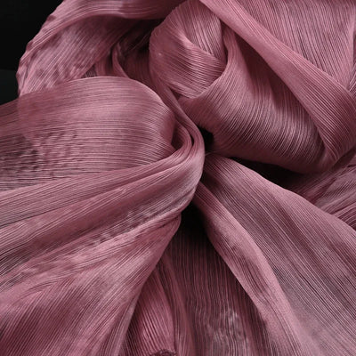 Bright Wrinkled Texture Organza Fabric for Wedding Decoration Background Yarn Floral Design Plastic Fabrics Cloth Diy Sewing