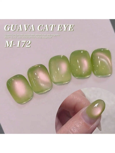 15ml Guava Cat Eye gel nail polish, UV LED curing, long-acting fast drying nail art gel - ideal gift for women