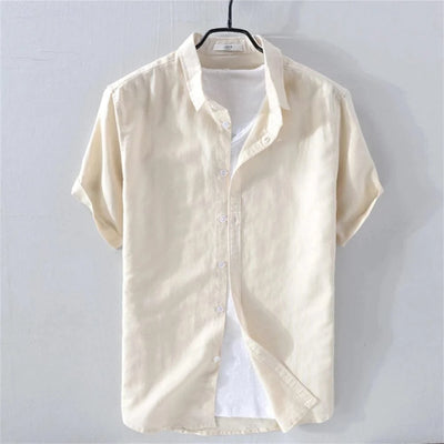 Breathable cotton and linen Casual shirt for young man