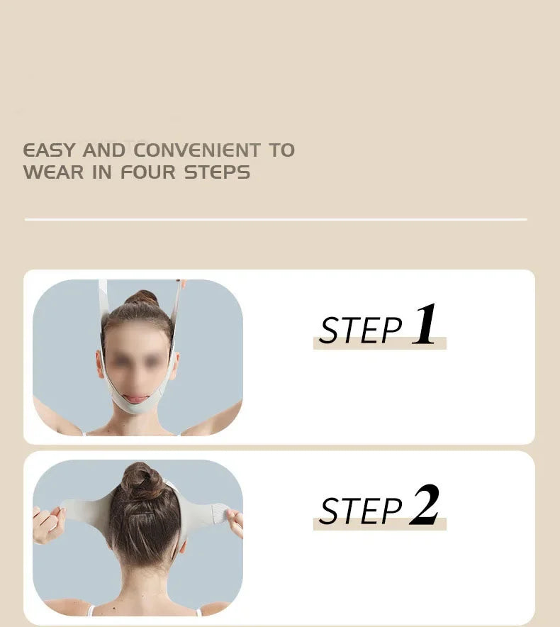 Portable Adjustable Face Tightening Bandage Face Lifting Belt Breathable V Shaped Slimming Bandage Resuable Facial Lifting Strap