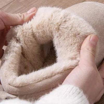 Winter Warm House Slippers Indoor Outdoor Cotton Plush Shoes Eva Lightweight Cozy Fur Lining For Men Women Family Comfort