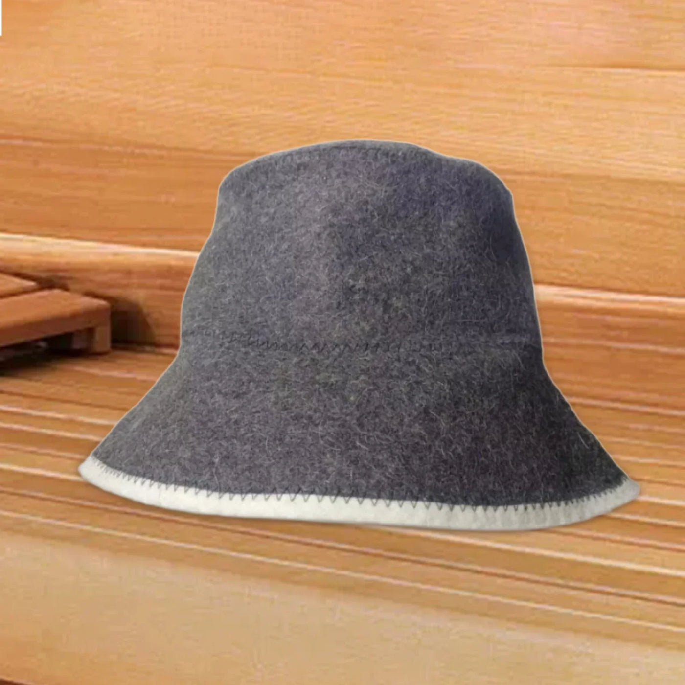 1x Sauna Hat 3mm Thick Anti Heat Headgear Banya Russian Style Wool Felt Shower Cap for Men Women Shower Bathing Accessories