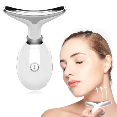 Neck massager face three lighting modes skin enhancement device LED beauty machine