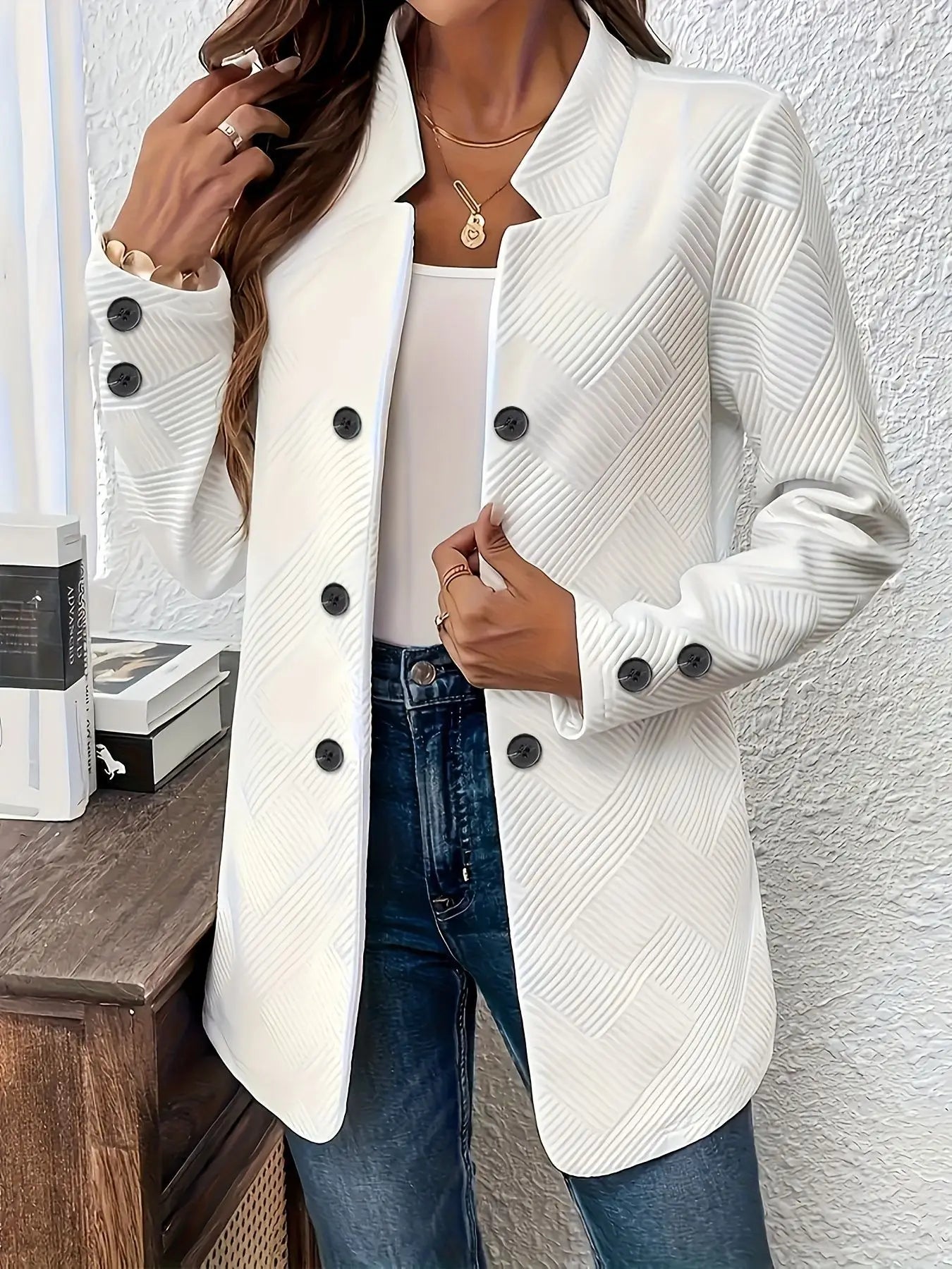 2025 Autumn and Winter Women's Blazers Casual Suit Fashion Black Jacket Three-plate Double Button Top Office Coat for Female