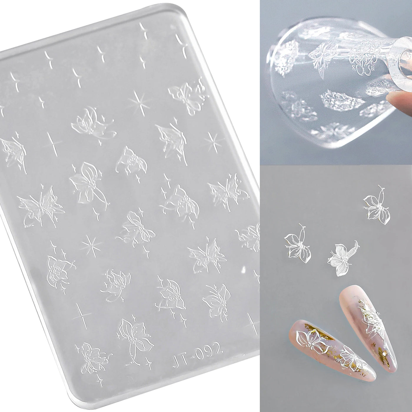 Geometric Bowknot Grid Lace Flora Edge Nail Art Silicone Carving Mold Mould Star Daisy Flower Charms Bow Tie Snowflake Template