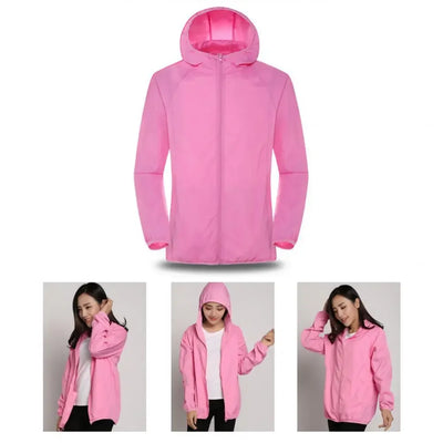2024 Summer Hooded Jacket Men Women Waterproof Sun Coat Pockets Quick Dry Skin Ultra light Windbreaker Outdoor Jacket