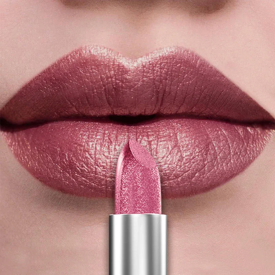 21Colors Bold & Intense Glitter Shiny Metallic Lipstick Pearlescent Lip Tint,Long Lasting Lip Senior Matte Lip Makeup Gifts for