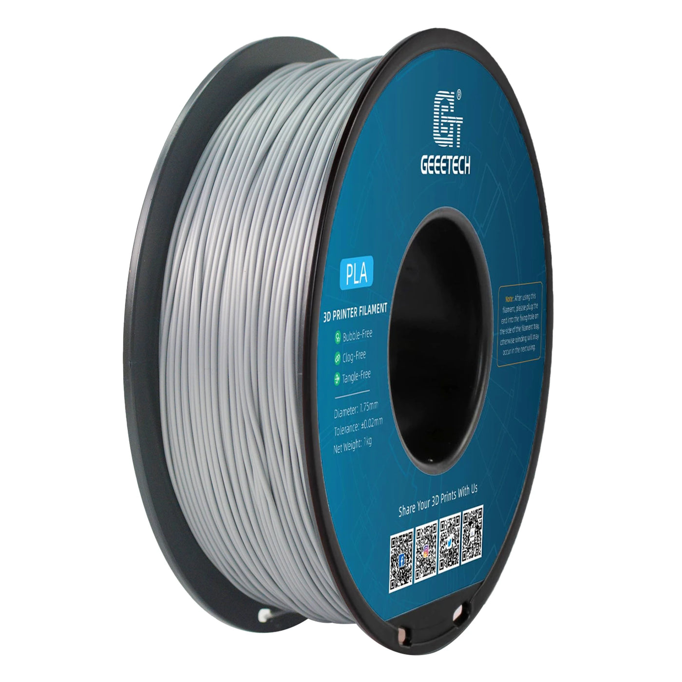 Geeetech 3d printer Filament PLA PETG Plastic 1kg 1.75mm,Tangle-Free, 3d printing wire materials, black, white, vacuum packaging
