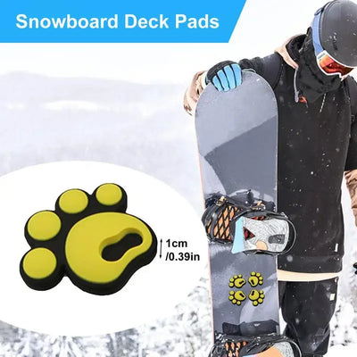 Snowboard Stomp Pad Self-Adhesive Snowboard Foot Pad 4pcs Snowboard Anti-slip Stickers Snowboard Pads Foot Pads