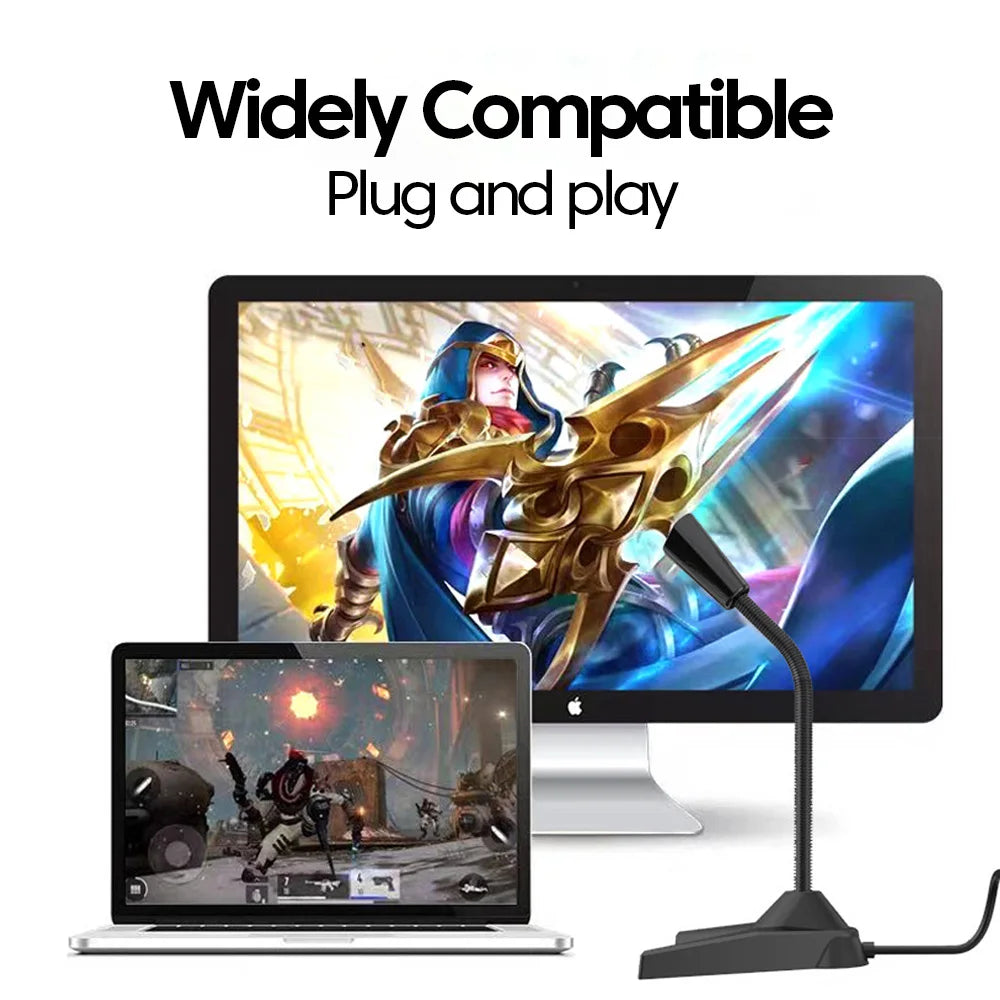 USB/3.5MM Laptop Microphone Desktop Microphone Gaming E-sports Conference Recording E-learning Mic Voice Mic For Desktop PC