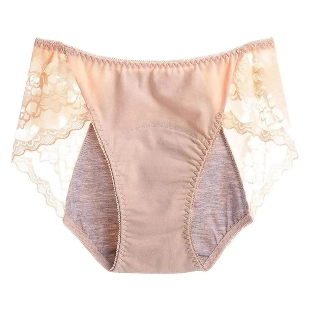 Women Lace Leakproof Lace Period Panties for Women Plus Size Butt-lifted Underwear with Design Mid Waist Elasticity Women