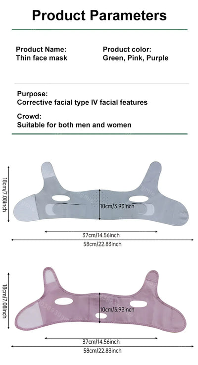 Face Slimming Bandage Face Lifting Belt V Line Face Slimming Strap Double Chin Tightener Slim Strap Facial Lifting Mask Tool