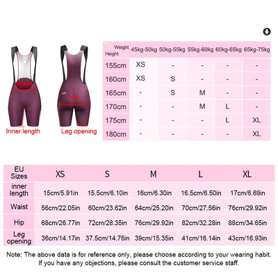 Women High-Waisted Cycling Shorts Road Bike Bib Pants with Shoulder Straps Mountain Racing MTB Shorts Non-slip Biking Clothing