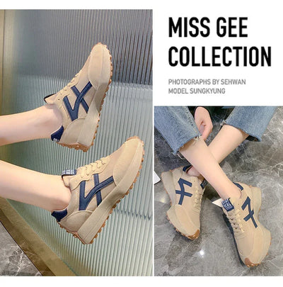 2025 Women Sneakers Platform Shoes New Fashion Leisure Light Anti-slip Black Running Shoe Fashion Designer Women Shoes