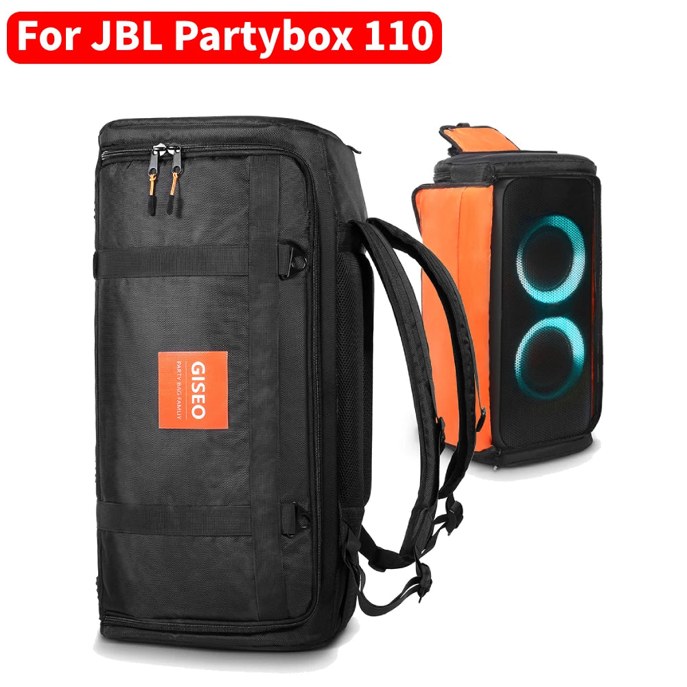 Speaker Storage Bag for JBL Partybox 310/110 Large Capacity Travel Carrying Case Foldable Speaker Box Breathable for Partybox310