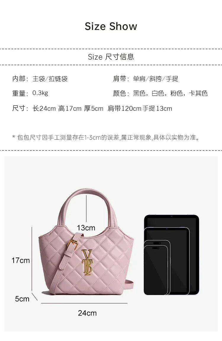 Elegant handbag for women leather material popular classic shoulder strap by famous designer luxury brand durable