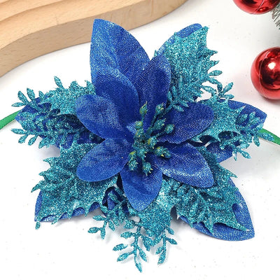 Merry Christmas Ornaments Christmas Tree Decorations for Home New Year Wedding Party Decor Artifical Flower Ornaments For New