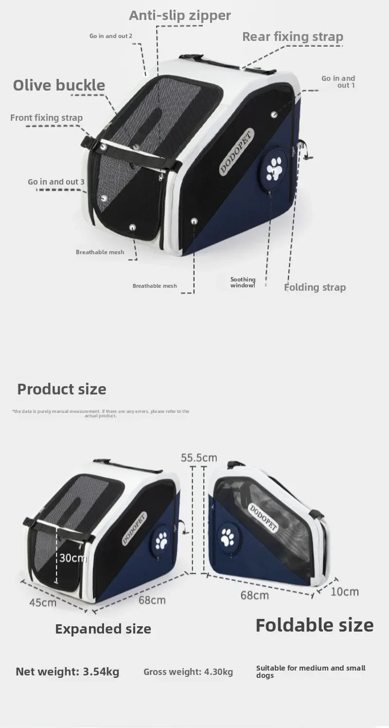 Pet Carriers Car Cage Portable Breathable Dogs Going Out Travel Foldable Kennel Pet Supplies Cages Accessories Transportin Perro