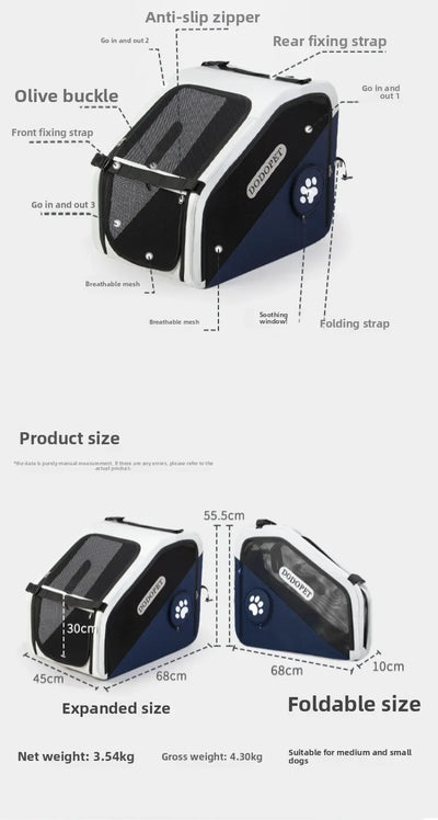 Pet Carriers Car Cage Portable Breathable Dogs Going Out Travel Foldable Kennel Pet Supplies Cages Accessories Transportin Perro