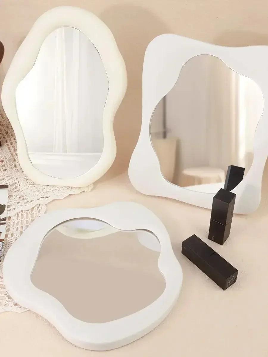 Makeup mirror room decoration desk accessorie bedroom decorative mirrors tabletop home aesthetic decor