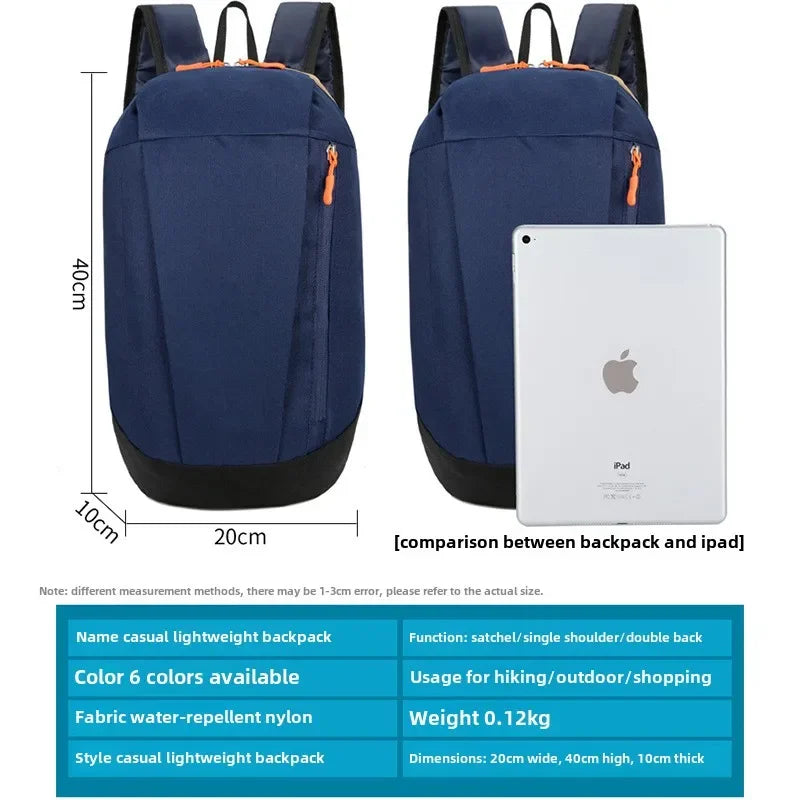 Mountaineering bag large capacity simple all-matching, fashionable, lightweight travel backpack, water splash resistant backpack