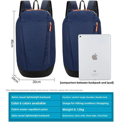 Mountaineering bag large capacity simple all-matching, fashionable, lightweight travel backpack, water splash resistant backpack