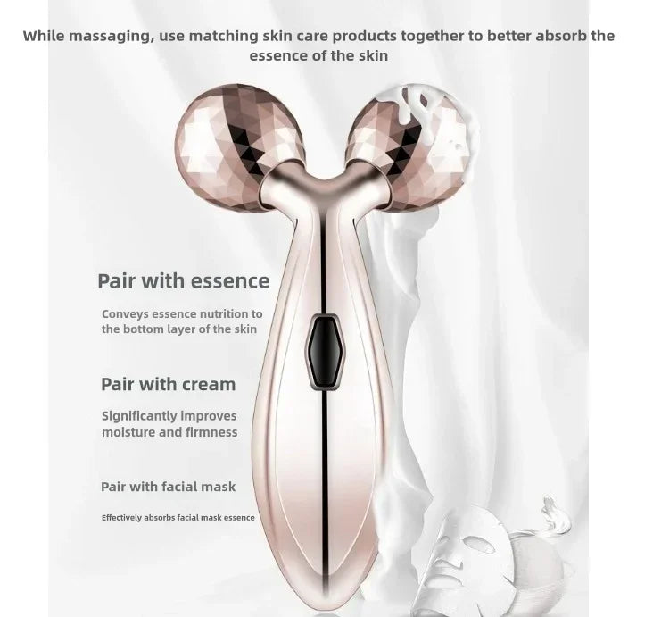 Fascia Tools Body Massager Lifting Manual 3D Roller Massager 2 Wheels V Face Beauty Instrument Massage Roller Health Care