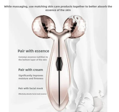Fascia Tools Body Massager Lifting Manual 3D Roller Massager 2 Wheels V Face Beauty Instrument Massage Roller Health Care