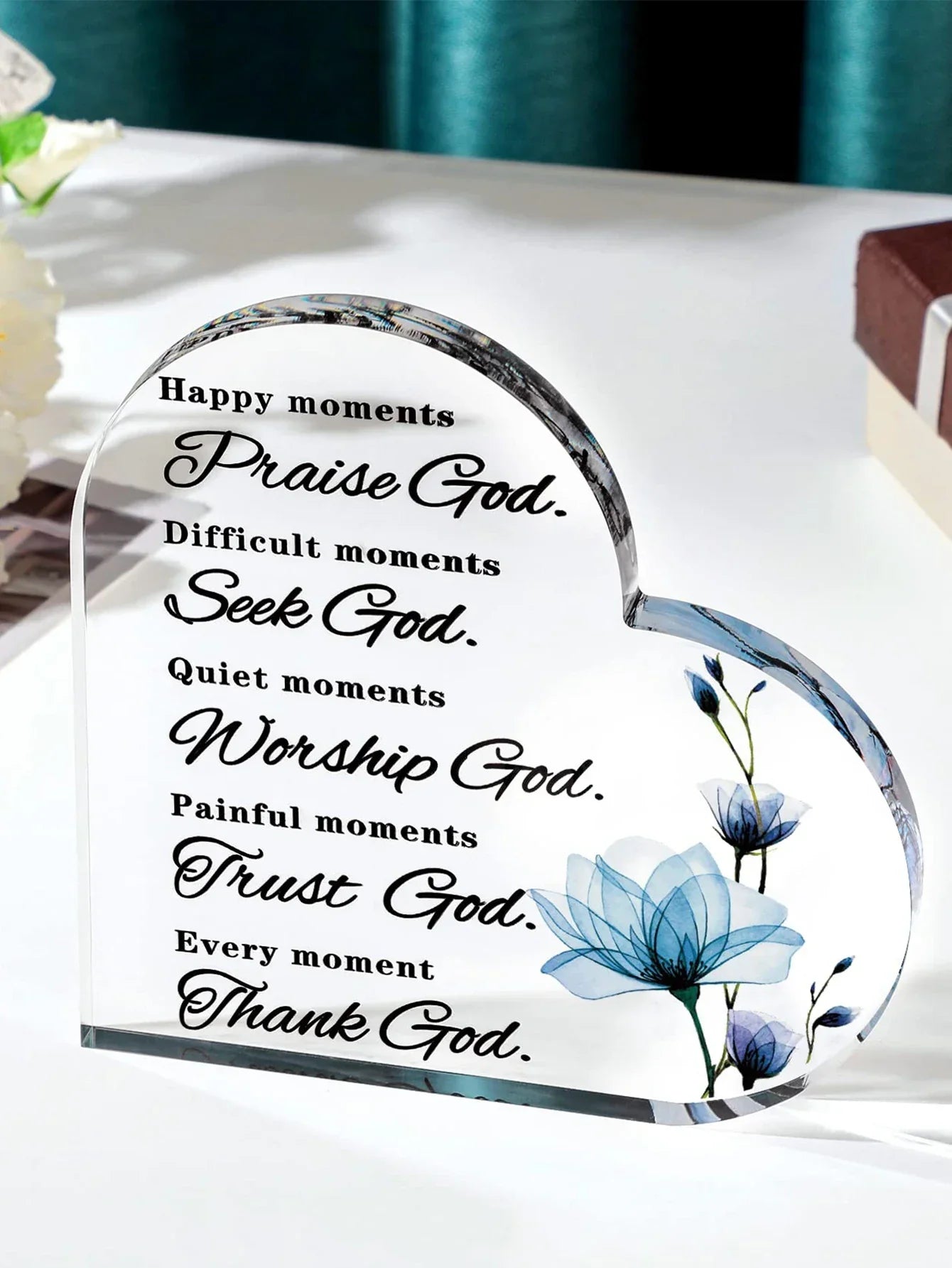 1pc Acrylic Christian Bible Decoration Christian Gifts for Women Prayer Religious Gifts Home Office Decorations