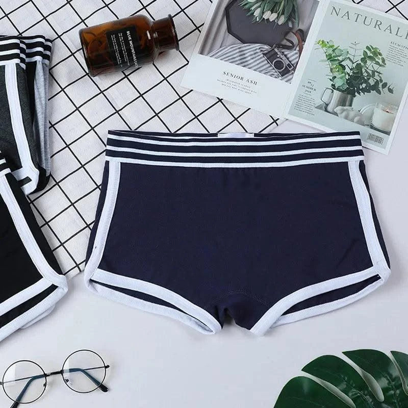 1 piece Women Panties Female Boxer Boyshort Low Waist Sport comfortable and breathable Underwear Ladies Pants Intimate Lingerie - Elanique