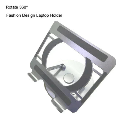 Adjustable Standing Laptop Desk Stand Portable Aluminum Laptop Stand with Dual Cooling Fans Suitable for Bed Sofa