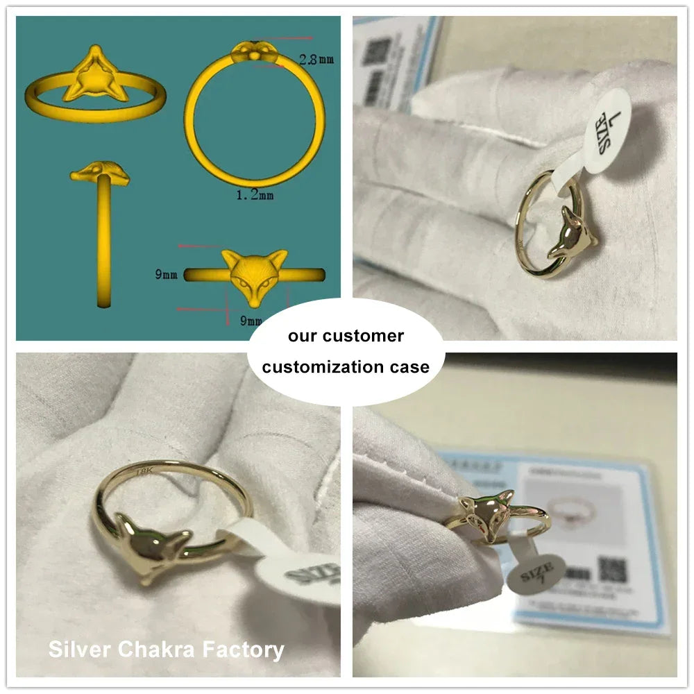 Personalized Customized Jewelry Gold or Silver Pendant Necklace Earrings Weddings Ring Professional High Quality Factory Price