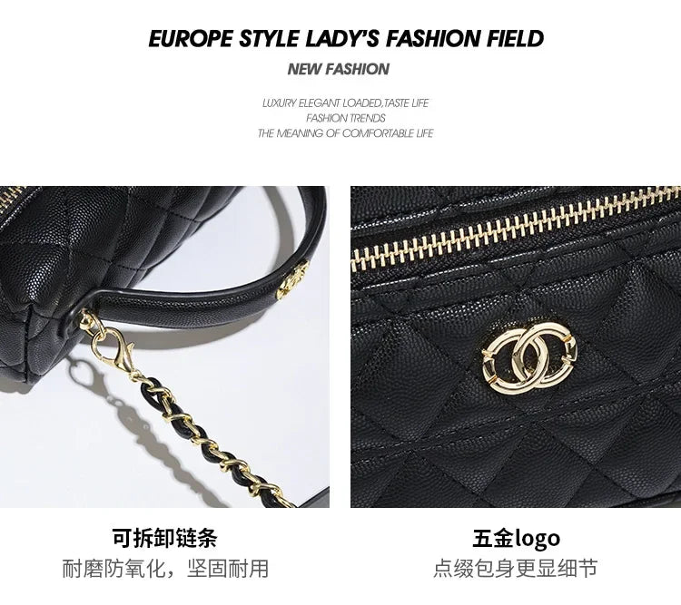 Fashion-Forward Women's Leather Handbag Crossbody Shoulder Bag Designer Inspired Tote Purse for Work and Social Events