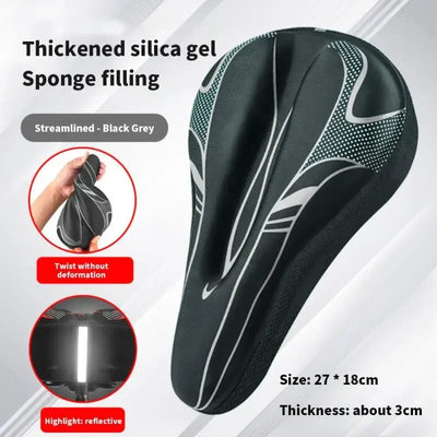 3D Bicycle Saddle Cover Accessories for Mountain Bike Men and Women Gel Soft Bicycle Seat Cover Parts Cycling Sports