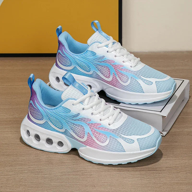 Women Running Shoes Outdoor Casual Walking Breathable Loafers Comfortable Brand Leisure Jogging Fashion Lace-up Blade Sneakers