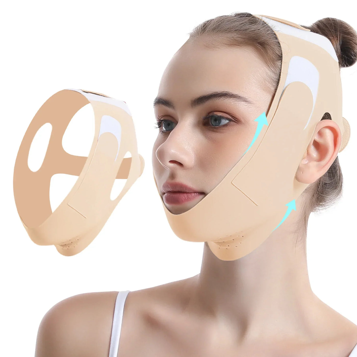 Portable Adjustable Face Tightening Bandage Face Lifting Belt Breathable V Shaped Slimming Bandage Resuable Facial Lifting Strap