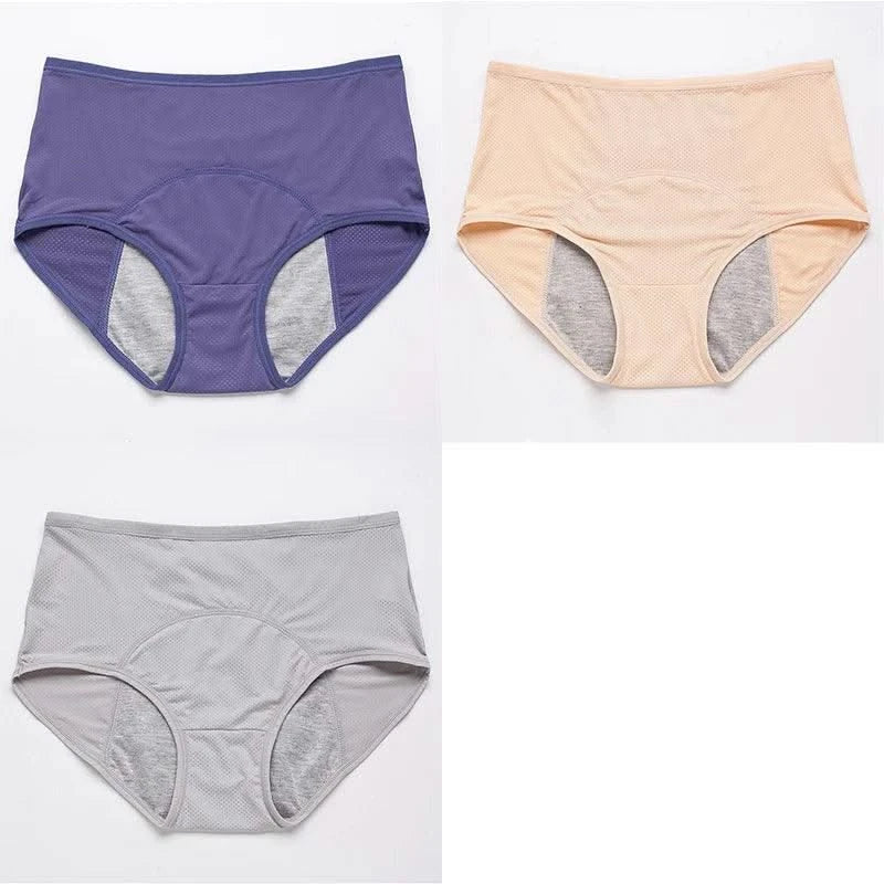 3pcs/Set Leak Proof Menstrual Panties Women Period Underwear Sexy Pants Physiological Underwear Plus Size Waterproof Briefs