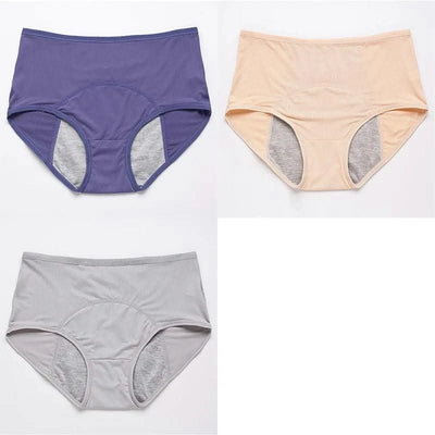 3pcs/Set Leak Proof Menstrual Panties Women Period Underwear Sexy Pants Physiological Underwear Plus Size Waterproof Briefs
