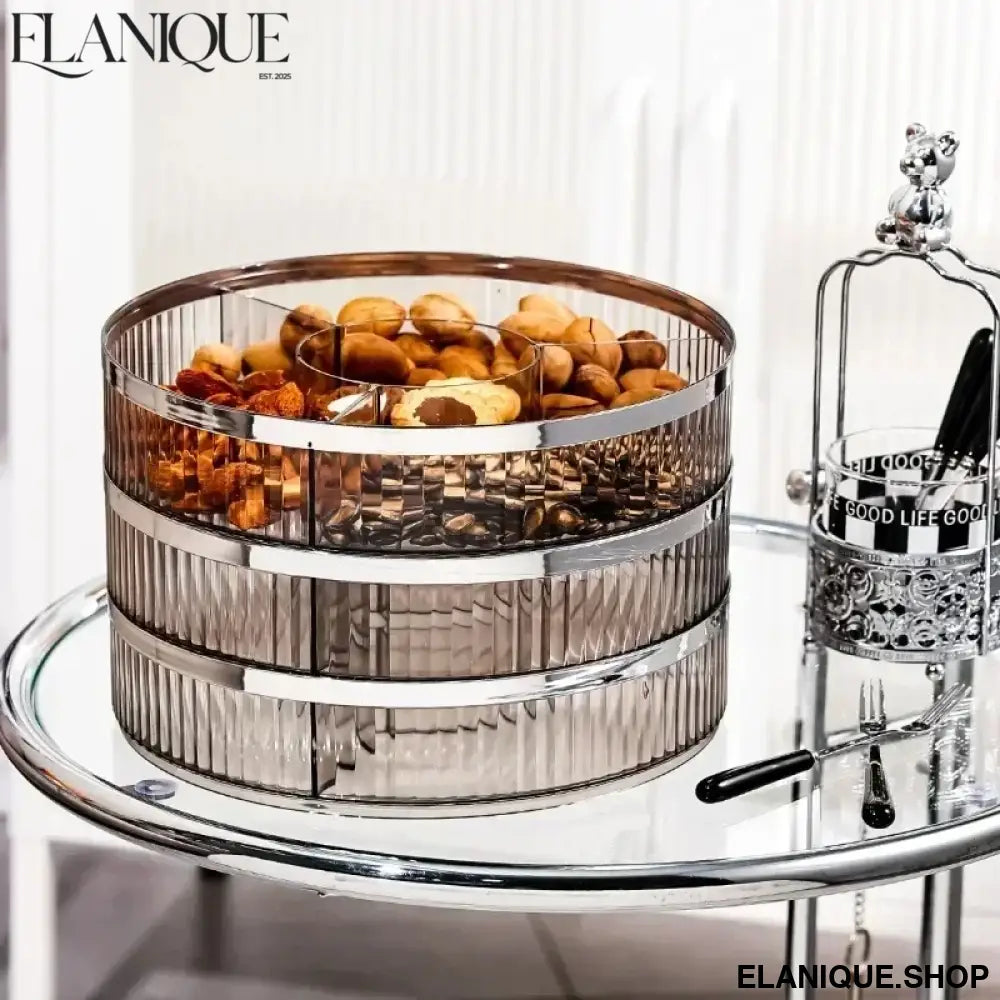 Snack Fruit Divided Plate Box Serving Tray Rack with Lid Candy Platter Compartment Storage Food Nut Dried Snacks Plastic Dish