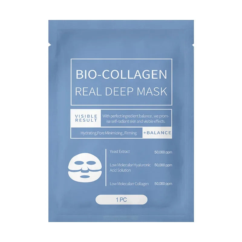 Bio-Collagen Face Mask Deep Moisturizing Overnight Mask Collagen Protein Hydrogel Soft Gel Mask Brightening Firming Skin Care