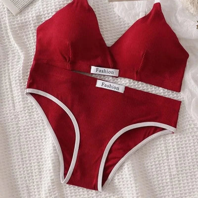 Women Cotton Bra And Panties Set