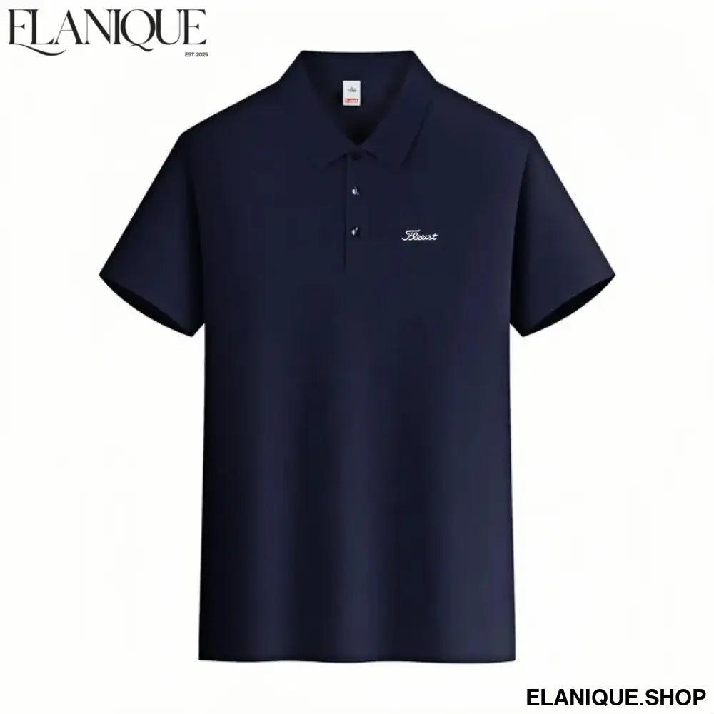 Men’s Embroidered Golf Polo Shirt – Smart Casual Summer Top