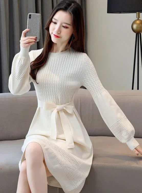 Crochet Dresses for Women Trendy Chic and Elegant Pretty New In Woman Knitted Dress Autumn Winter High Quality Luxury Aesthetic