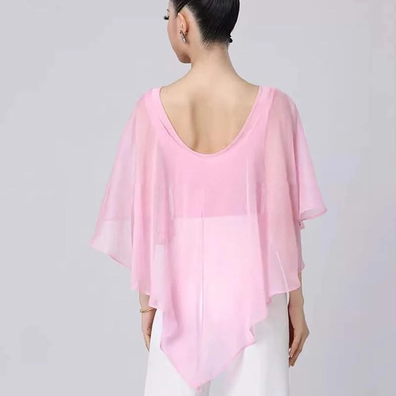 Pink Latin Dance Tops For Women