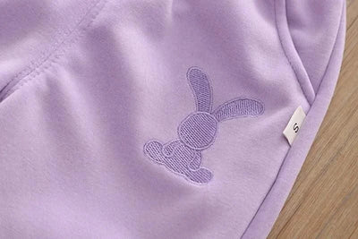 Cartoon Rabbit Long-Sleeved Sweater Two-Piece Baby girl clothes | Children's Spring and Autumn Clothes'